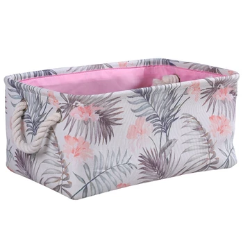 

Large Laundry Basket Waterproof Round Cotton Linen Collapsible Storage Bin with Handles