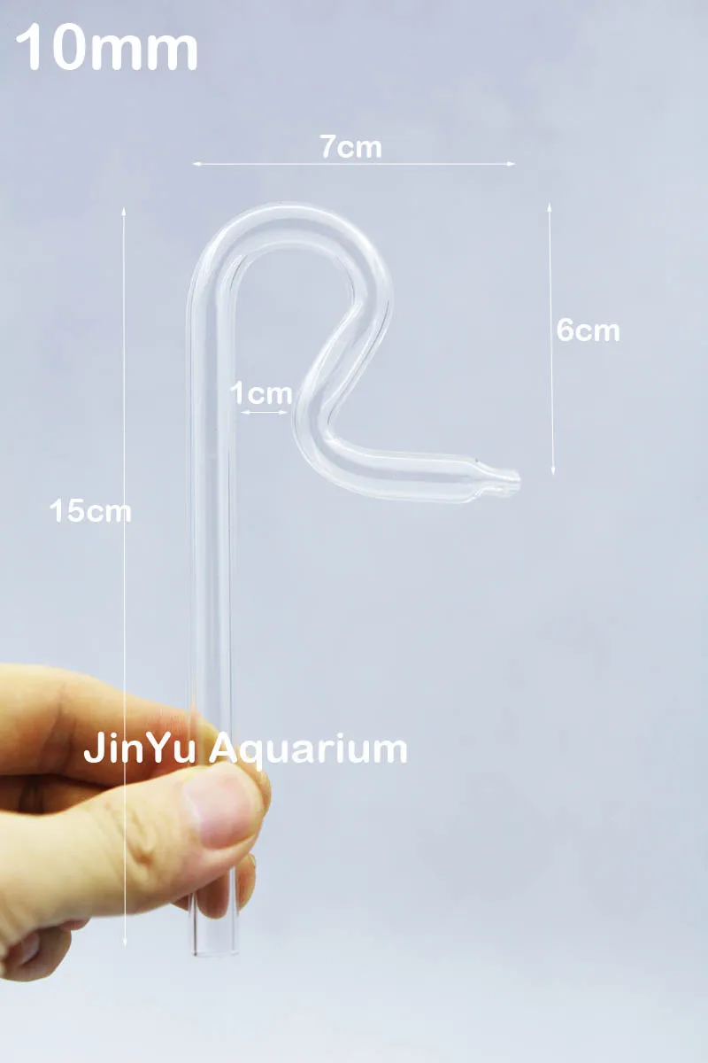 Single outflow 10mm Мощность струи стеклянная трубка Лили Пайп поток потока мини нано стиль ada повесить на нет необходимости присоске воды завод аквариум фильтр Аксессуар - Цвет: Single outflow 10mm