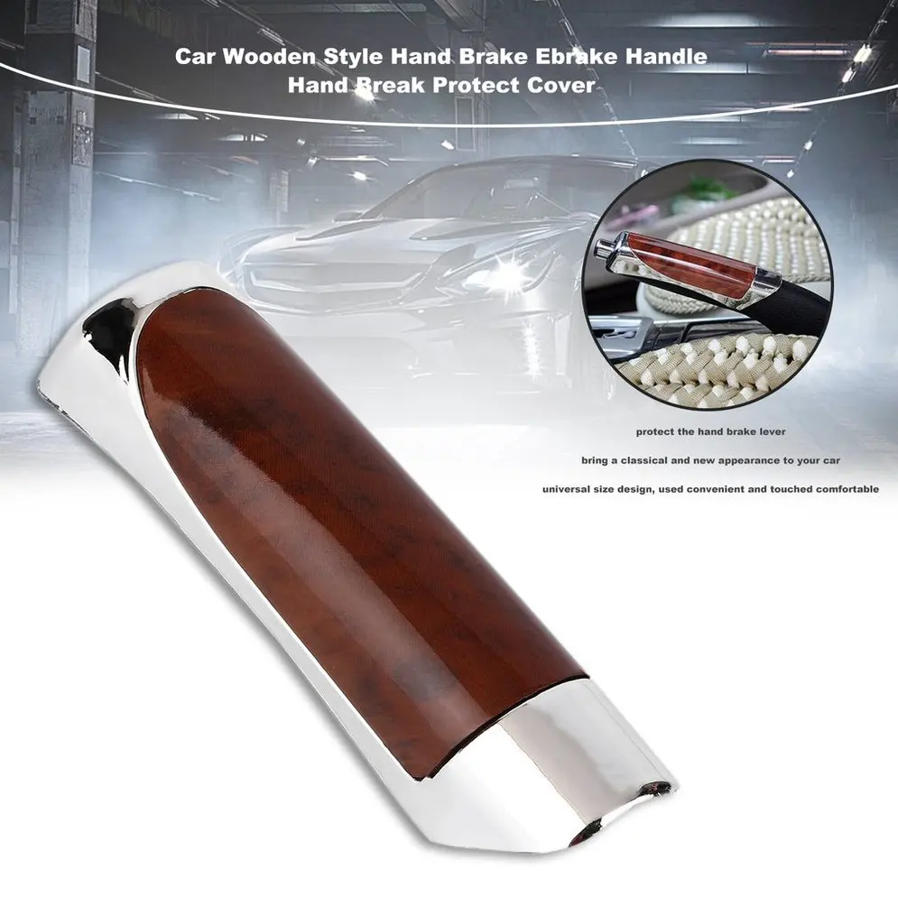 

Car Wooden Style Hand Brake Ebrake Handle Hand Break Protect Cover Universal protect the hand brake lever