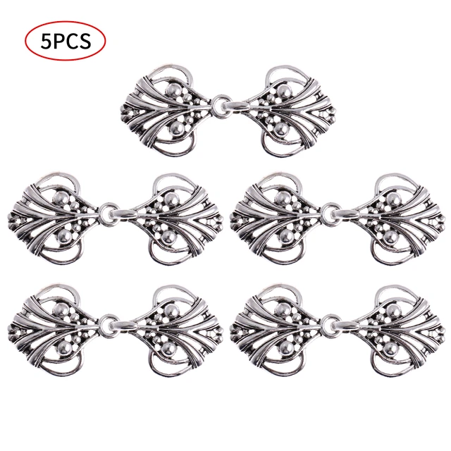 5Pc Vintage Cloak Clasp Fasteners Hooks Eyes Sweater Cardigan Clip Buckles  Chinese Cheongsam Buttons DIY Clothing Decor Supplies - AliExpress