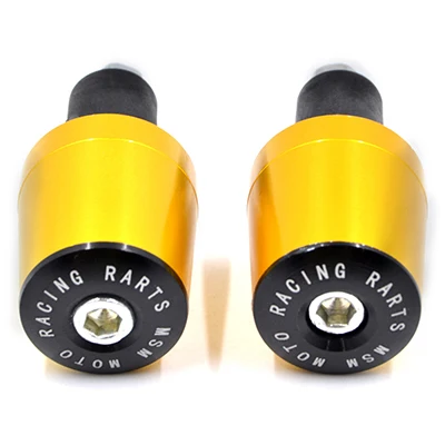 JAER 7/8'' 22MM CNC Universal Motorcycle Handlebar Grip Ends Motocross Weights Anti Vibration Slider Plug For Yamaha Honda - Цвет: Gold Grip End