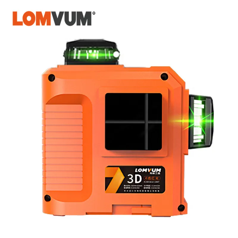 

LOMVUM Laser Level 12lines 3D 360 degree laser line leveling green red line precise adjustment indooroutdoor laser level