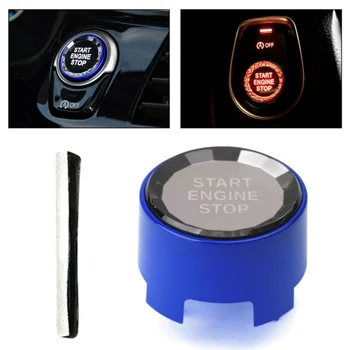 

Blue Car Start Stop Engine Button Switch Cover Crystal Suitable For BMW 1 Series F20 F21 2012-2016 Car Interior Decoration