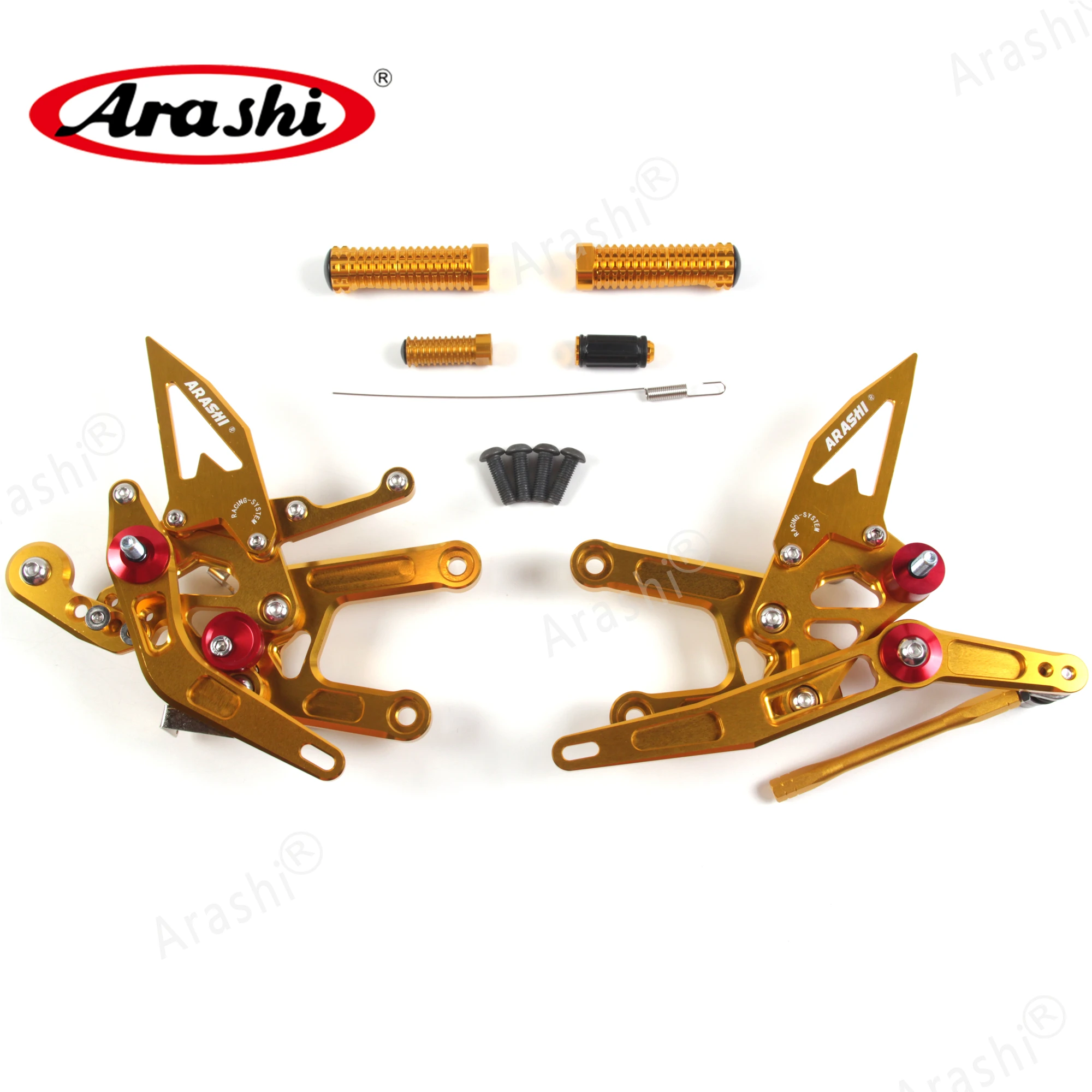 Arashi 1 комплект ЧПУ Регулируемая подножка подножки для YAMAHA YZF R6 мотоцикл Rider Rearset YZF-R6 R 6 600cc 17 18