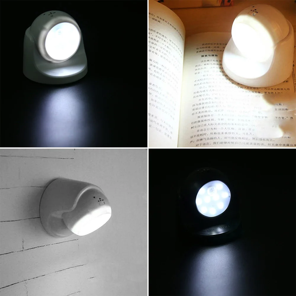 360° Rotation SMD LED Motion Sensor Night Licht Lamp for Stairs Outside Home 