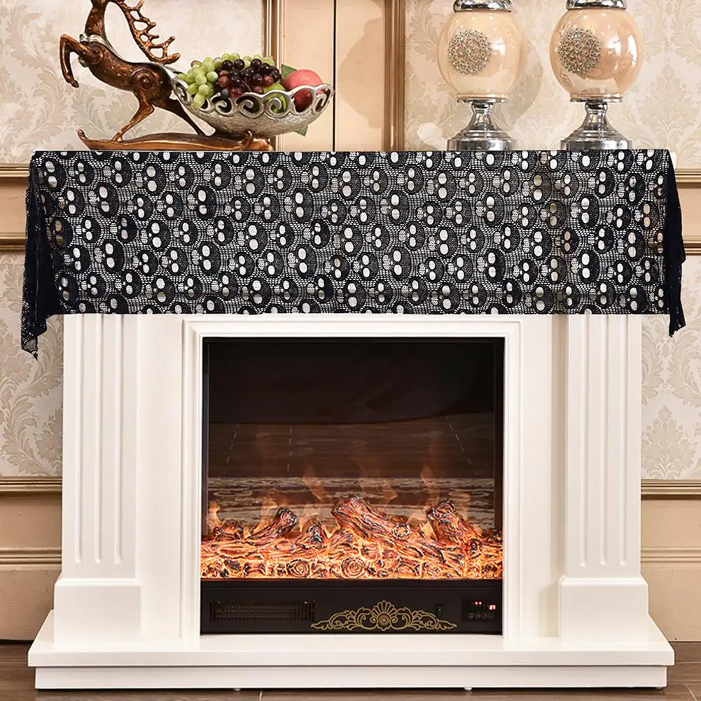 1PC Tablecloth Black Lace Table Cover for Halloween Home Party Dining Fireplace Decor Household Mantel Cloth | Дом и сад