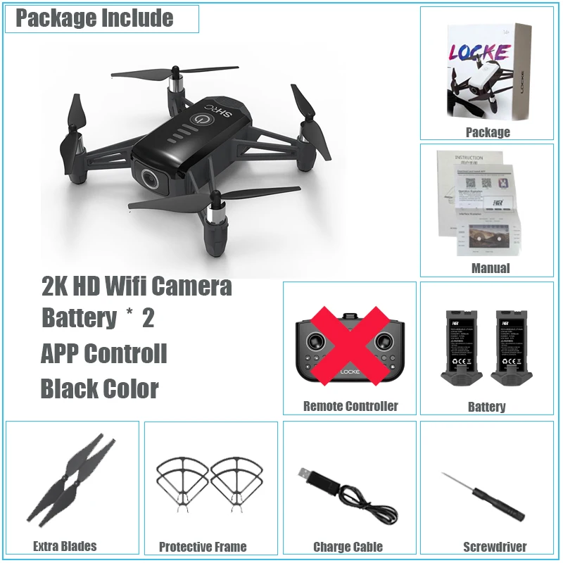 Black App Bat 2 B Мини-Дрон с 2K HD камерой широкоугольный Wifi FPV Квадрокоптер оптический поток вертолет отношение держать умные игрушки длительный срок службы батареи - Цвет: Black App Bat 2 B