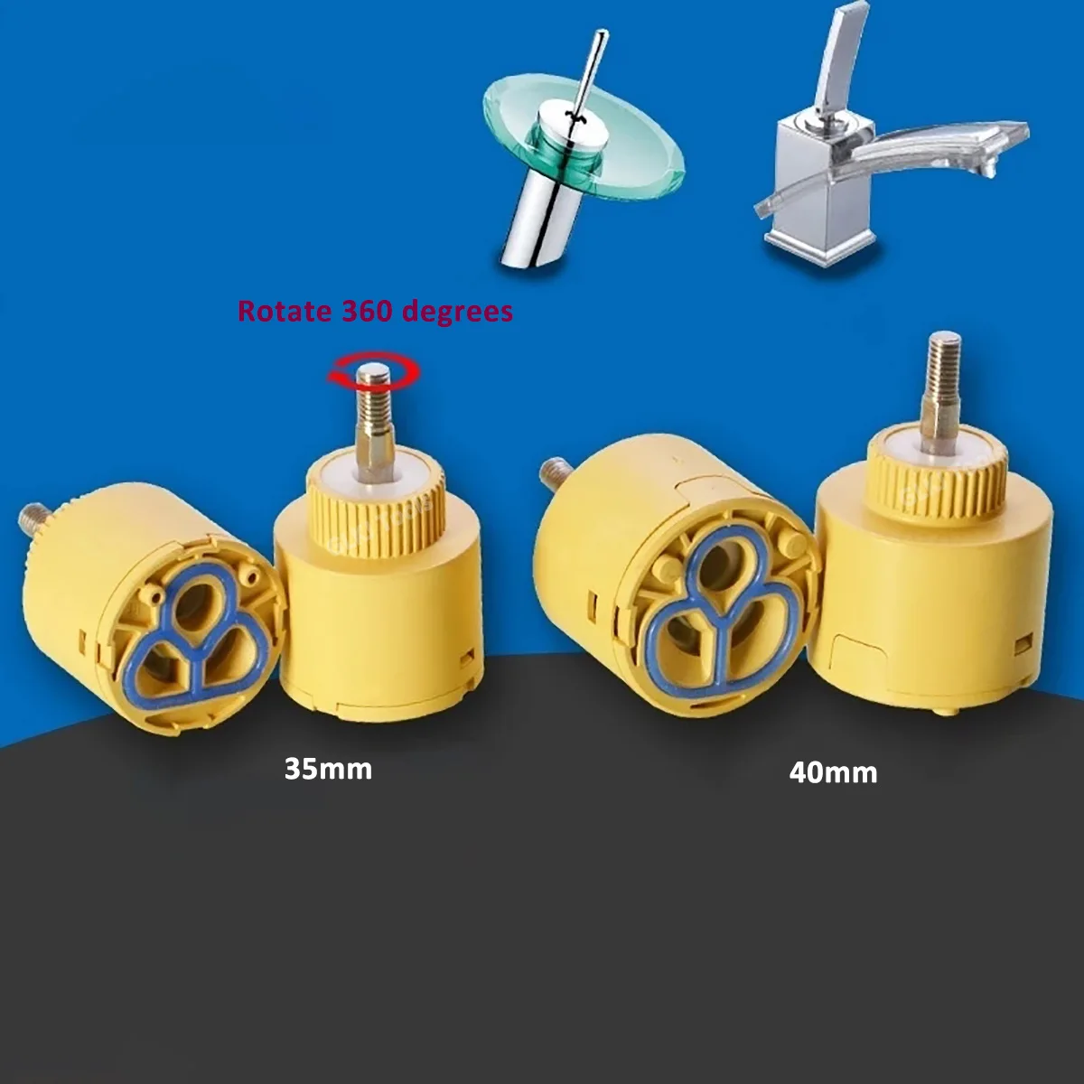 1pcs 35mm/40mm Water Mixer Tap Faucet Cartridge Ceramic Spool Valve Core Kitchen Bathroom Basin Faucet Repair Parts