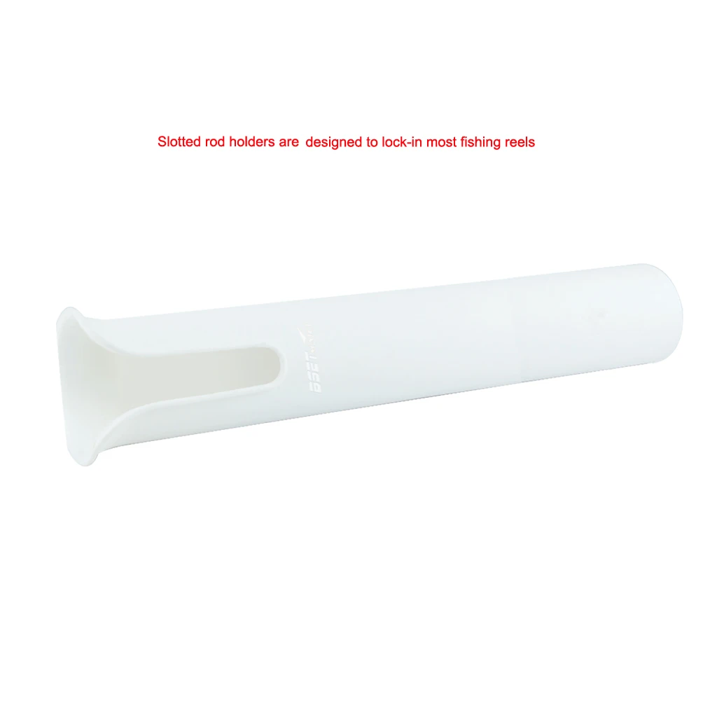 3M Adhesive White ABS Plastic Rod Holders Fishing Rod Spinning Durable Pole Tube Mount With NO Hole Bracket Socket Rack