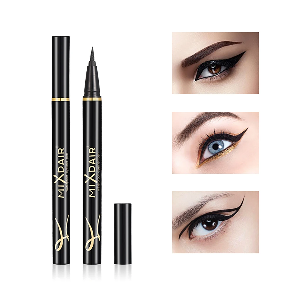 1Pcs Black Liquid Eyeliner Pen Waterproof Eyeliner Makeup Cosmetic Long-lasting Liquid Quick Dry Natural Eye Liner Pen Maquiagem