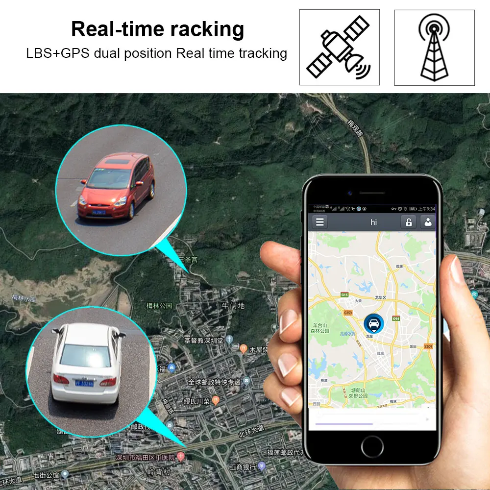 Автомобильный gps трекер CCTR-800+ плюс Автомобильный gps локатор большая батарея 6000 мАч 50 дней в режиме ожидания сильный магнит срок службы отслеживание