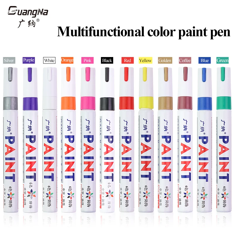 GANA GN-110 Oily Paint Marker Pen Vehicle Car Scratch Repair Paint Tire Pen Glass/Metal/Plastic/Ceramic/Wood/Leather/Tire Marker