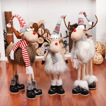 

Plush Doll Xmas Reindeer Doll Ornaments Christmas Tree Decorations Pendant Christmas Party Decorations For Home Kids Toy Navidad