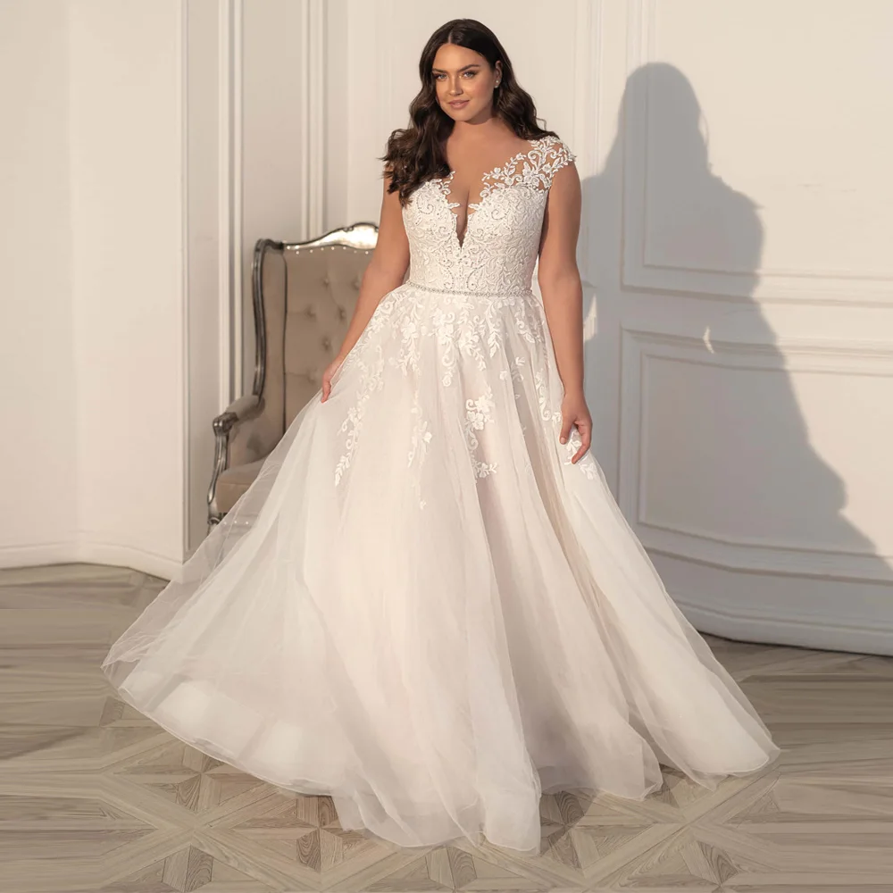 Jiayigong-Wedding-Dresses-Plus-Size-2022-Cap-Sleeve-V-Neck-Beading
