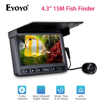 

Eyoyo Portable Fish Finder Camera HD 1000 TVL Infrared LED Waterproof Camera with 4.3 Inch LCD Monitor for Ice Lake Sea Boat Kay