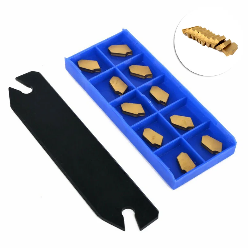 

High Strength SPB26-3 26mm Cutter Grooving Cut-Off Holder W/10Pcs GTN-3 SP300 Inserts Cutting Tool Set