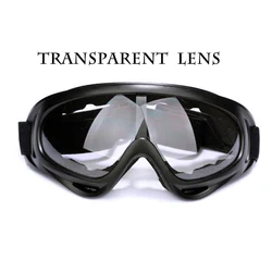 Anti-Glare UV Protective Motorcycle & Sports Goggles (Transparent)