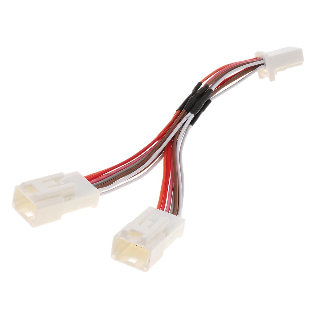 Y Cable Splitter Small 6+6Pin Plug CD Changer For Toyota Lexus