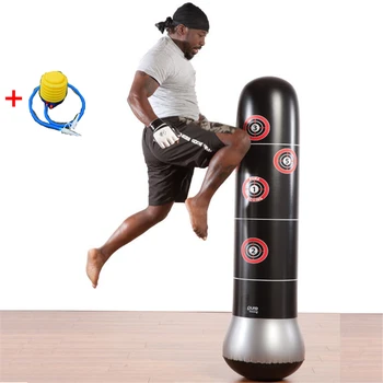 

160CM Fitness Boxing Puching Bag Inflatable Vertical Tumbler Inflatable Sandbag Thickening Sand bag Adult Children With Inflator