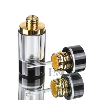 

H&D Clear Empty Crystal Cut Glass Perfume Bottle Refillable Cylinder Bottle Lady Gift Table Decor (4ML)