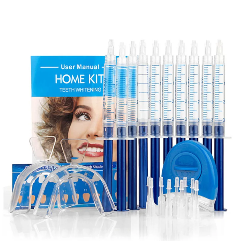 LED Teeth Whitening Kit Professional Peroxide Dental Bleaching System Oral Gel Kit Tooth Whitener Dental Equipment Bright Whiten