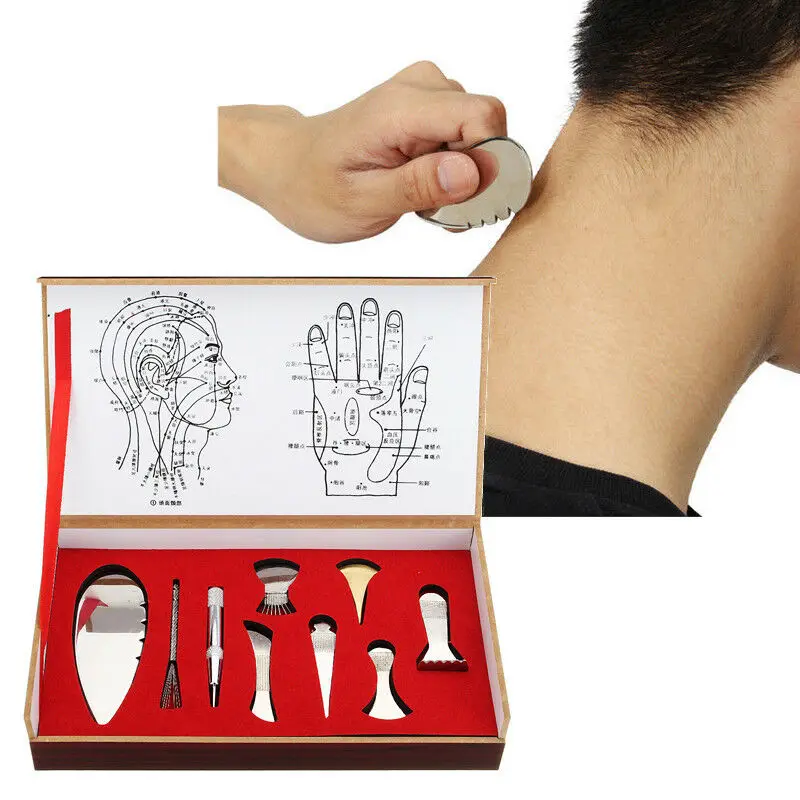 

304 Stainless Steel Gua Sha Guasha Massager Tool Scraper Physical Therapy Loose Muscle Meridian Massage Machine SPA Board Tool