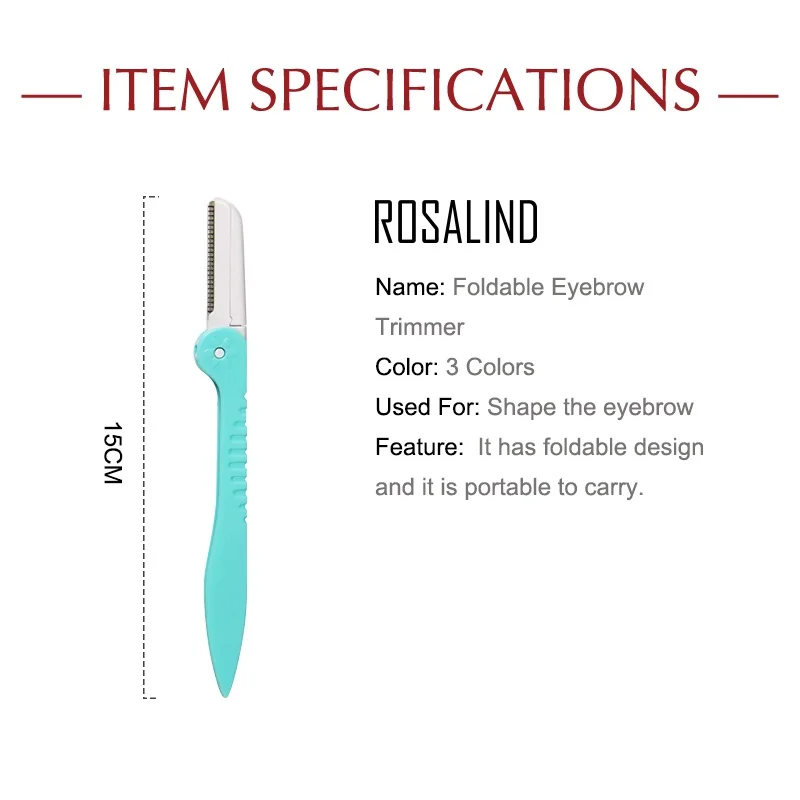 ROSALIND 3 шт. триммер для бровей Бритва для бровей портативные лезвия лезвие для бритвы Набор для удаления волос Макияж Бровей Profiler инструменты