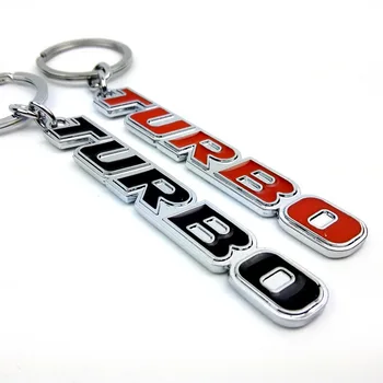 

Metal Car Logo TURBO Keychain Key Chain Key Ring Keyring Car Styling For Mercedes BMW Audi Ford Honda Nissan Toyota VW chaveiro