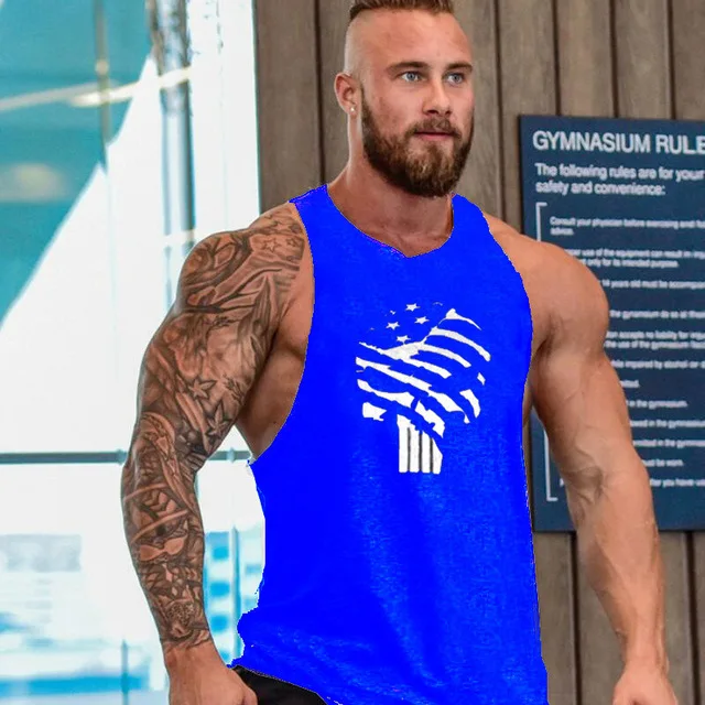 Хлопковые майки Deltoid для спортзала мужские без рукавов Майки мальчиков одежда