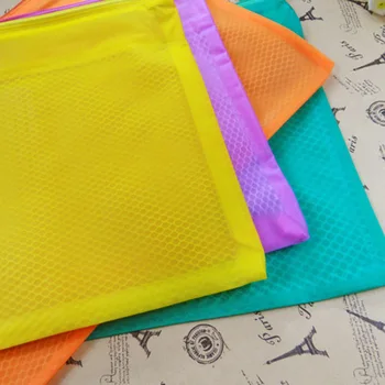 

Office Supplies A5 Mesh Zipper File Bag Transparent Portable Document Bag PVC Paper Organizer Bags