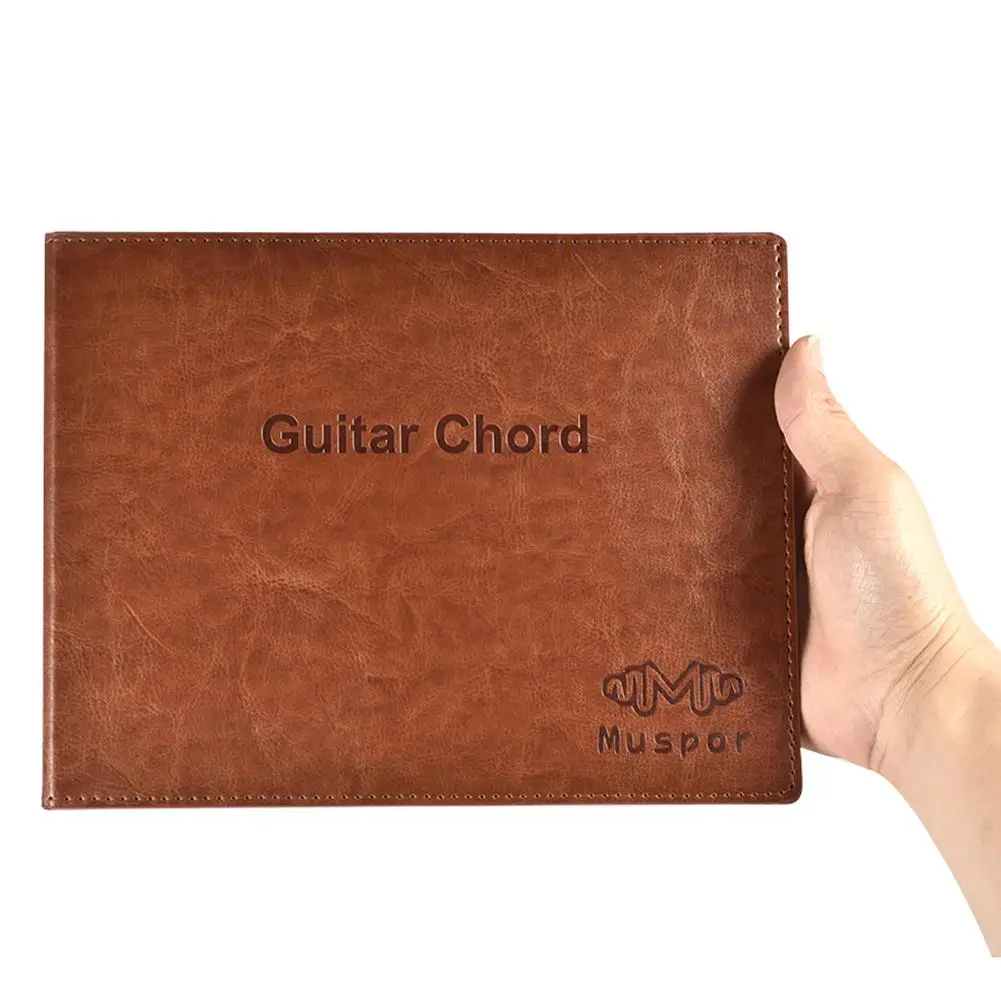 Muspor гитара Chord Book Chart высокое качество из искусственной кожи 6 струн мягкий переплет гитарные аккорды табулатура Guitarra finger упражнение лист