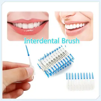 

120Pcs Professional 2 In 1 Double Head Interdental Brush Dual Toothpick Cleaning Teeth Floss Gum ToothBrush Portable Oral Tools