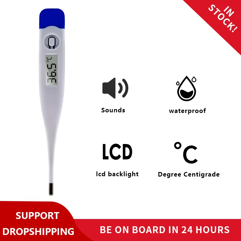 Thermometer LCD Digital Body Thermometer Waterproof Handheld Temperature Sensor Meter for Fever Human Adult Bady Measure Tools|Temperature Instruments| - AliExpress