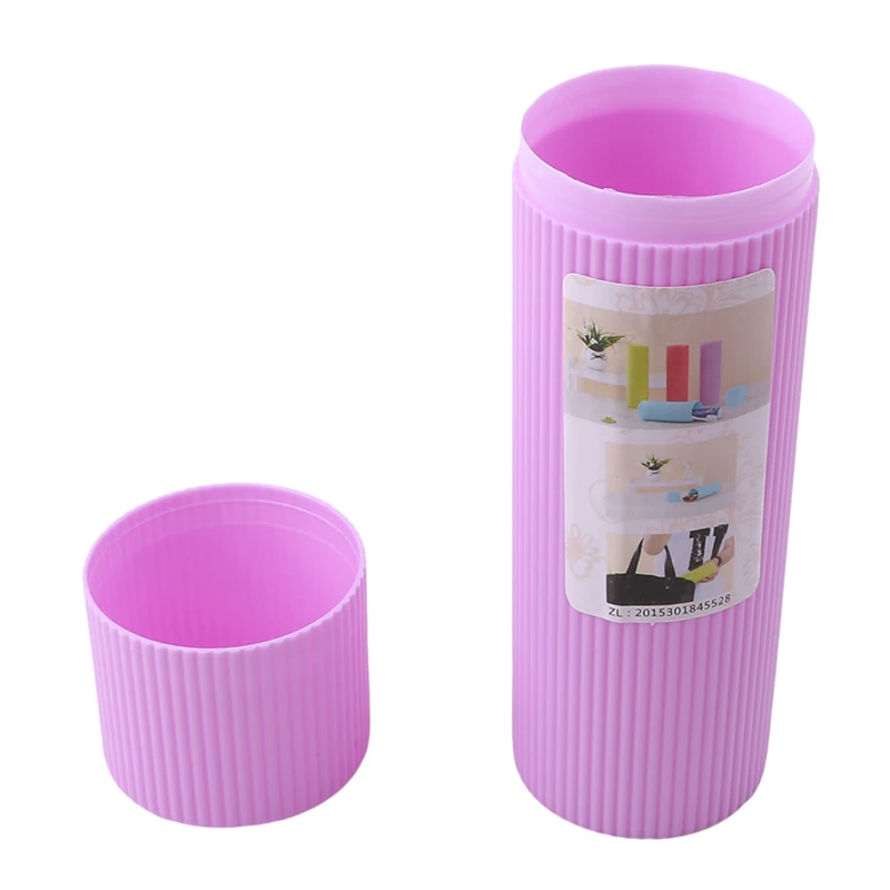 Portable Stripe Toothpaste/Toothbrush/Pen Stationery Holder Cover Case Cylindrical Protect Case for Traveling and Daily Use