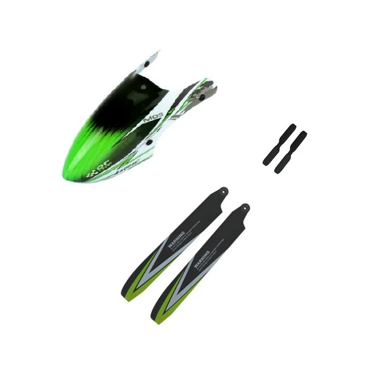 Crash Pack For JJRC M03 RC Helicopter Spare Parts Main Blade + Tail Blade + Canopy E160 Accessories