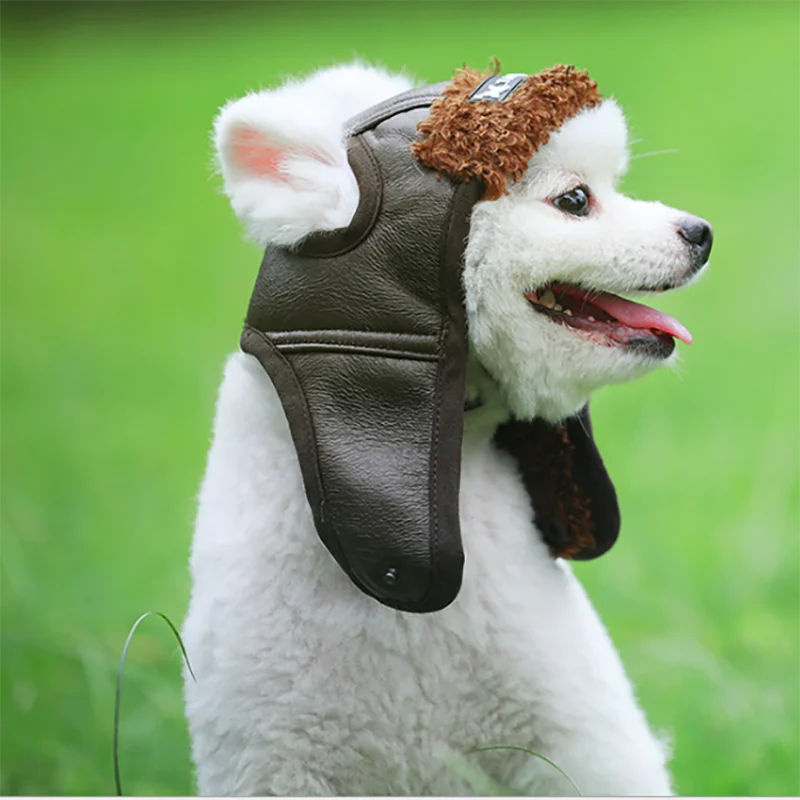 Winter Warm Pet Dogs Hat Puppy Warm Comfortable Handsome Poilt Cap Autumn Winter CashmereDog