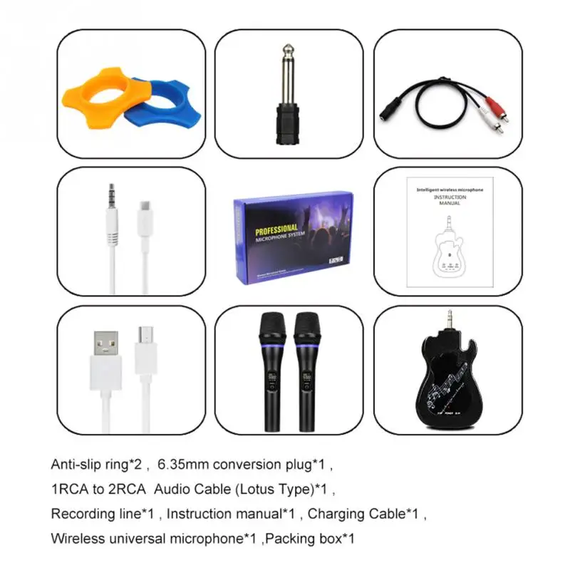 2pcs Bluetooth микрофон с дисплеем профессиональные церковные ручные вечерние перезаряжаемые пение KTV запись Универсальный