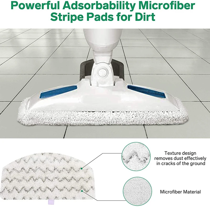 6 PCS Steam Mop Pads Replacement Compatible For Bissell Powerfresh