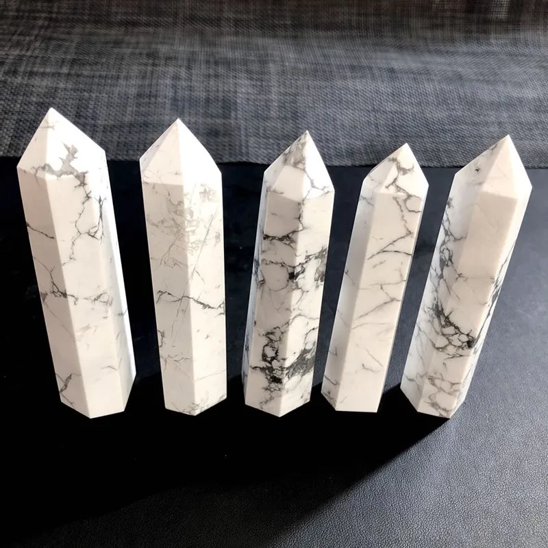 White turquoise crystal wand point (6)