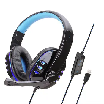 

For PS4 for pc for USB Computer Gaming Luminous Earphone Headphones Computer Gaming Headset Universal Headset with Microphone
