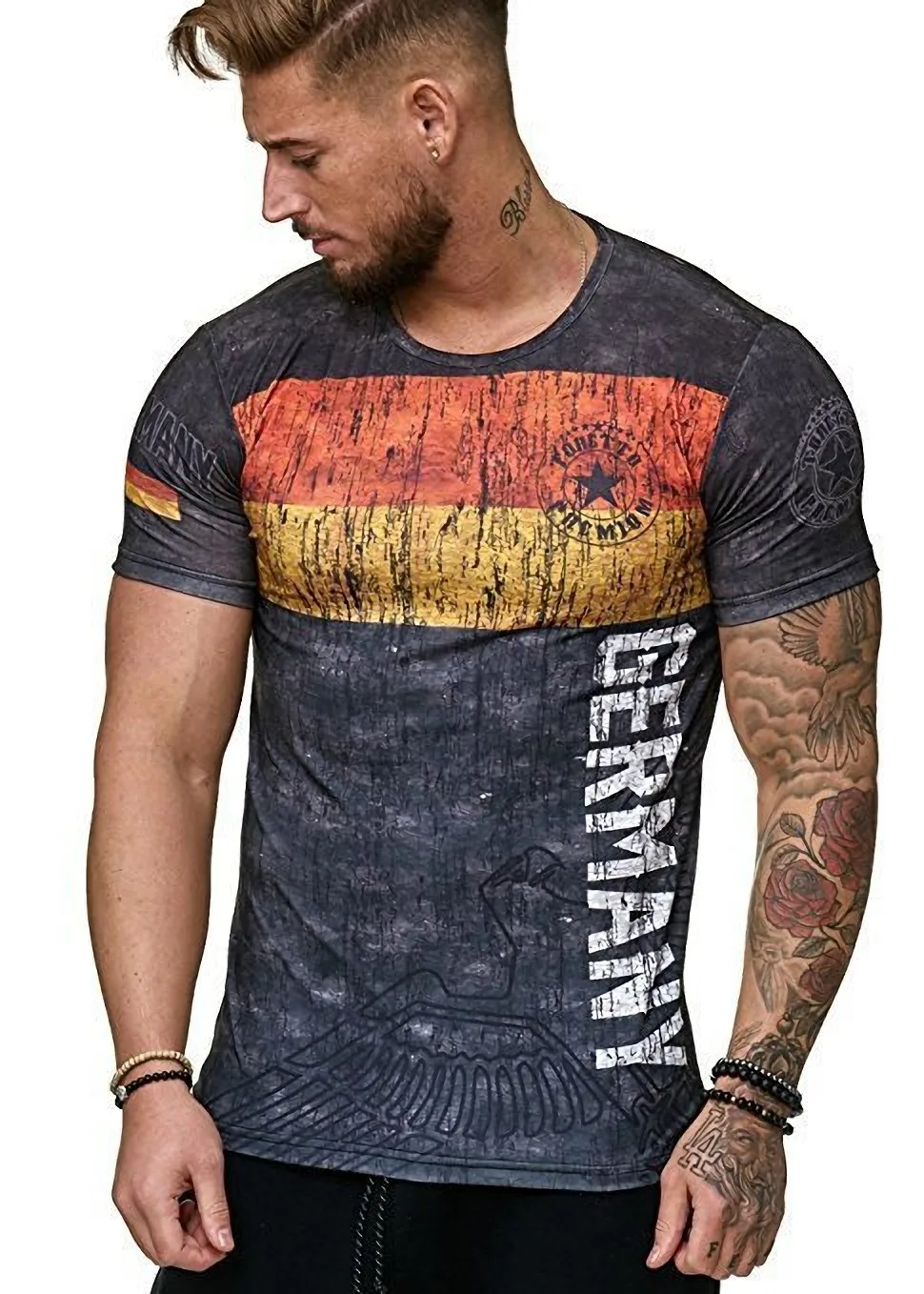 Fashion New Breathable Jersey Germany Spain Sweden Russia Portugal Football T-shirt Men's Sports Shirt Oversized Top