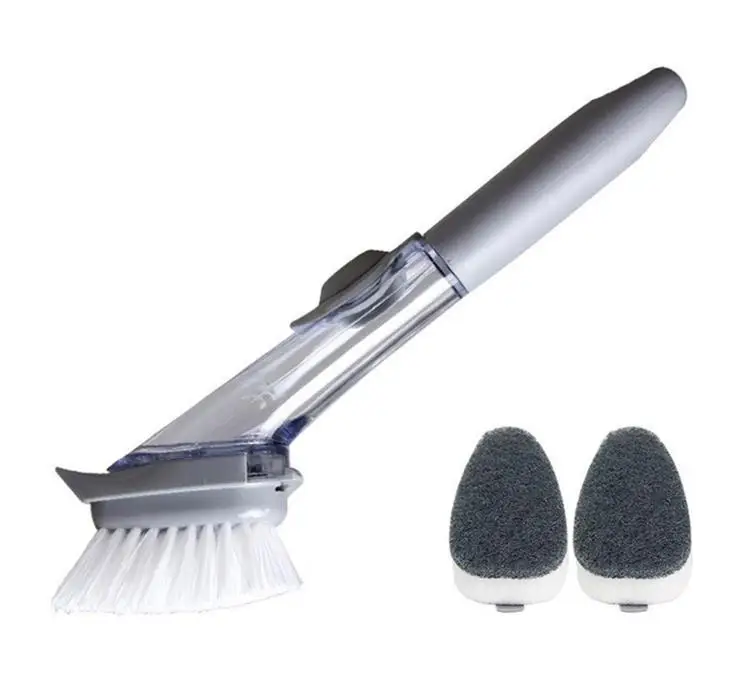 Brush sponge set Пресс-щетка для мытья посуды, щетка для мытья посуды, диспенсер для мыла, кухонный скребок для раковины, автоматическая щетка для мытья жидкостей - Цвет: Brush sponge set