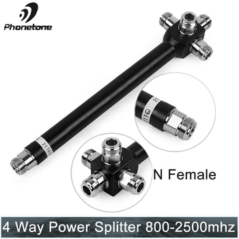 

4 Way N Female Power Splitter 800-2500MHZ Divider with N Female Connector End Type Signal Booster Repeater to 4 Indoor Antenna