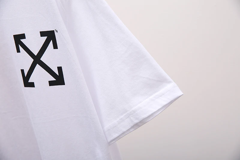 Футболка с героями мультфильма Симпсоны 19ss Off-White OW для мужчин и женщин унисекс, модные модели влюбленных пар, хлопковая Повседневная футболка с коротким рукавом и круглым вырезом
