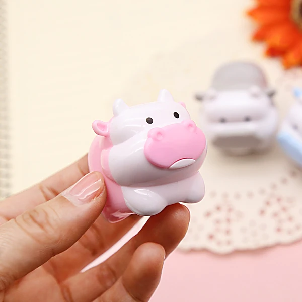 Temperamatite a doppio f carino piccola mucca Temperamatite per Regalo per la primaria Temperamatite per cartoni animati Cancelleria Clever design