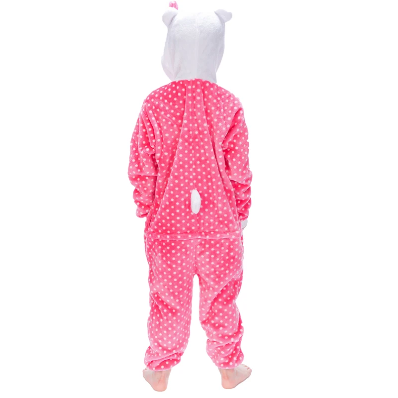 Kids Kigurumi Animal Pajams Sets for Boys Girls Winter Pikacuh Koala Onesie Flannel Warm Pyjamas Anime Cosplay Costume Nightwear anime cosplay female