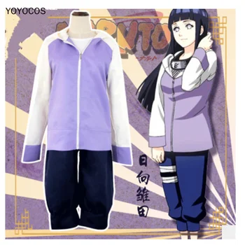 

YOYOCOS Anime Naruto Shippuuden Cosplay Hinata Hyuga 2nd Generation Cosplay Costume For Girl Women Sportswear (Jacket+Pants)