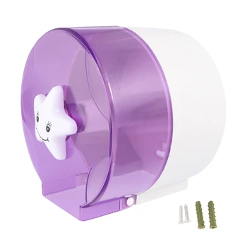 

1Pcs Paper Holder Punching Free Star Decorative Creative Paper Towel Holder Bathroom Tissue Box for Toilet Bathroom Hotel A30