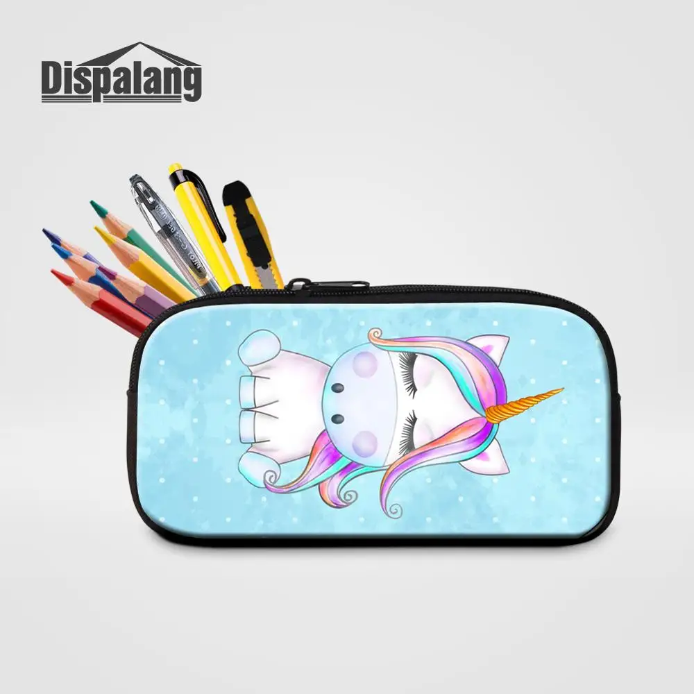 Pencil Case1 Модный чехол для карандашей с рисунком единорога для девушек, для студентов, маленькая коробка для ручек на молнии, женские милые косметички для путешествий, женский макияж - Цвет: Pencil Case1