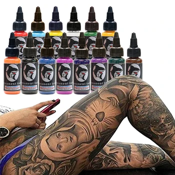

DLD Tattoo Ink Set Best 14 Selling Colors Microblading Tattoo Pigment Body Art & Tattoo Supplies 1 Ounce (29 Milliliter)